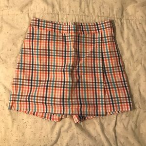 Multi Colored Plaid print Skort - Talbots - Sz 8